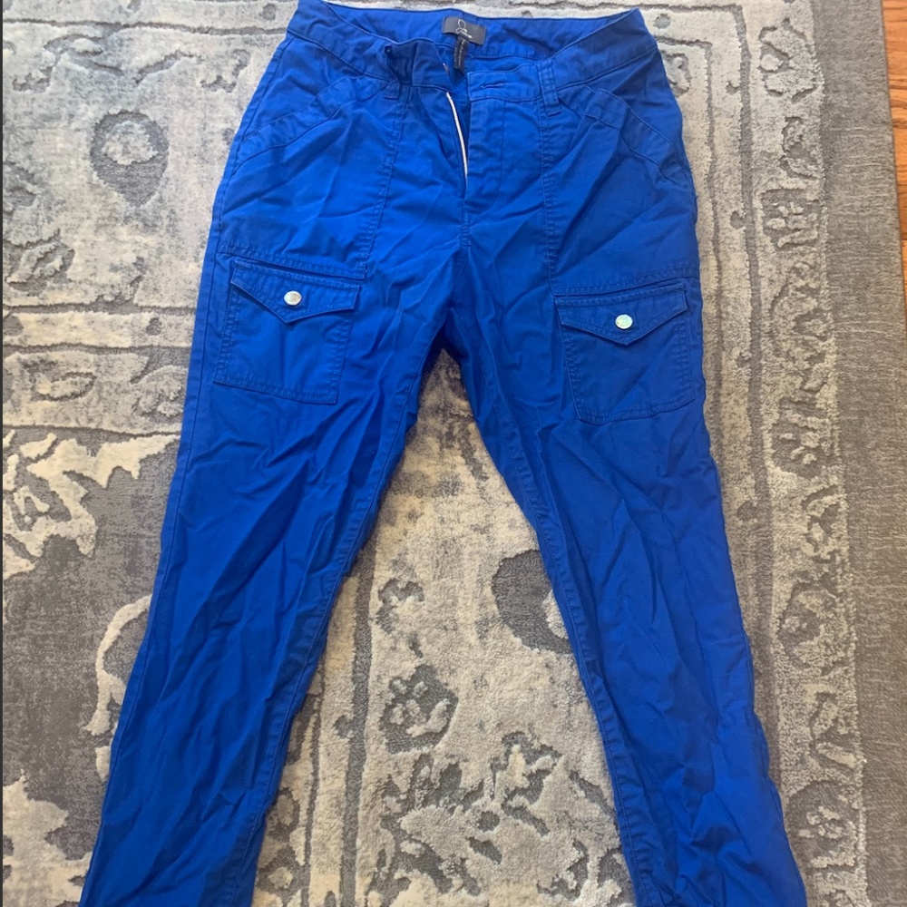 Jaanuu Royal Blue scrub Pants Gold embellished XS